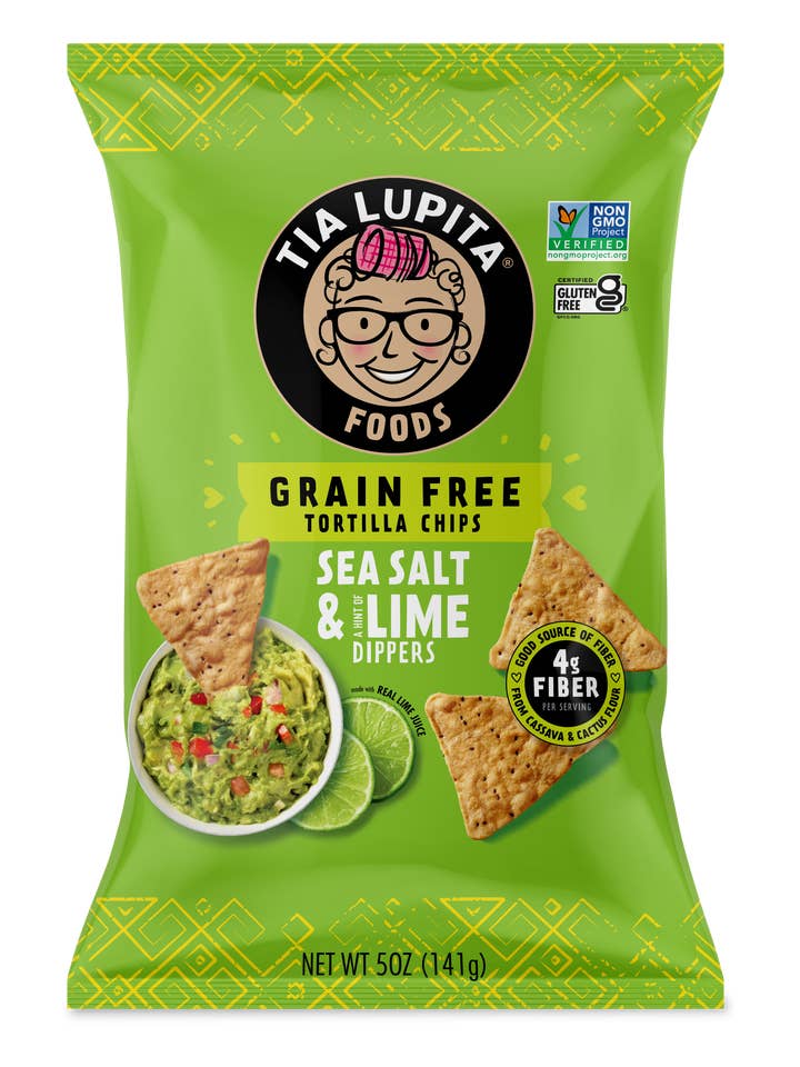 Tia Lupita 5oz Sea Salt & Lime Cactus Chips for wholesale by Tia Lupita® Foods