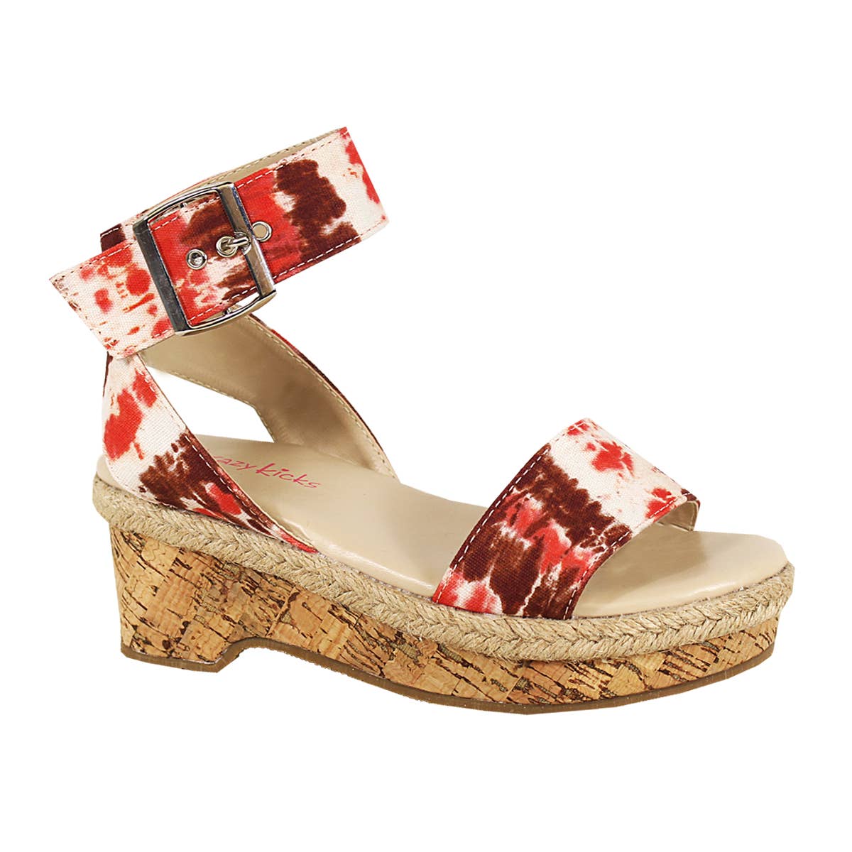 Krawatte Dye YOKI Mädchen Batik-Plateau-Espadrille-Keilkork-Sandale für den Großhandel auf Faire