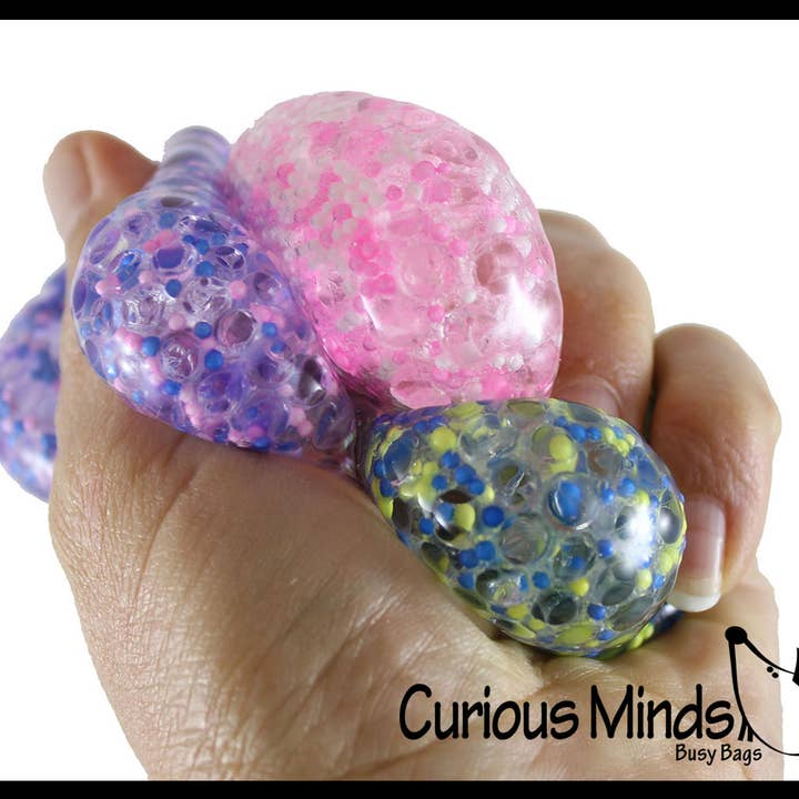 Curious Minds Toys - Wholesale Stress relief ball/dough - 1 Individually Wrapped Small Amazing 1.5" Confetti Stress (8