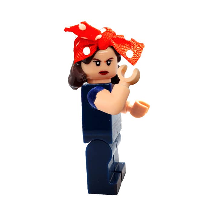 Rosie the Riveter with Rosie's Rig for wholesale by Brick Books LLC