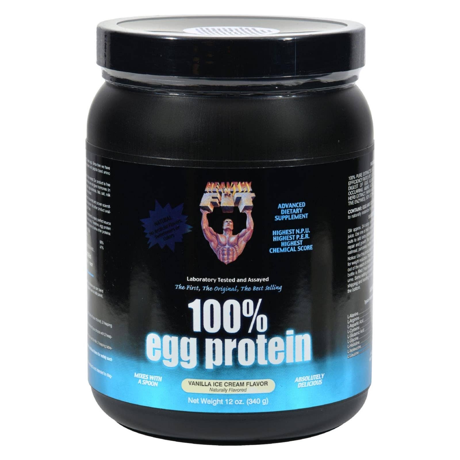 Everyday Supply Co - Wholesale Protein/Superfood Powder - Healthy 'N Fit 100% Egg Protein Vanilla Ice Cream 12 oz0