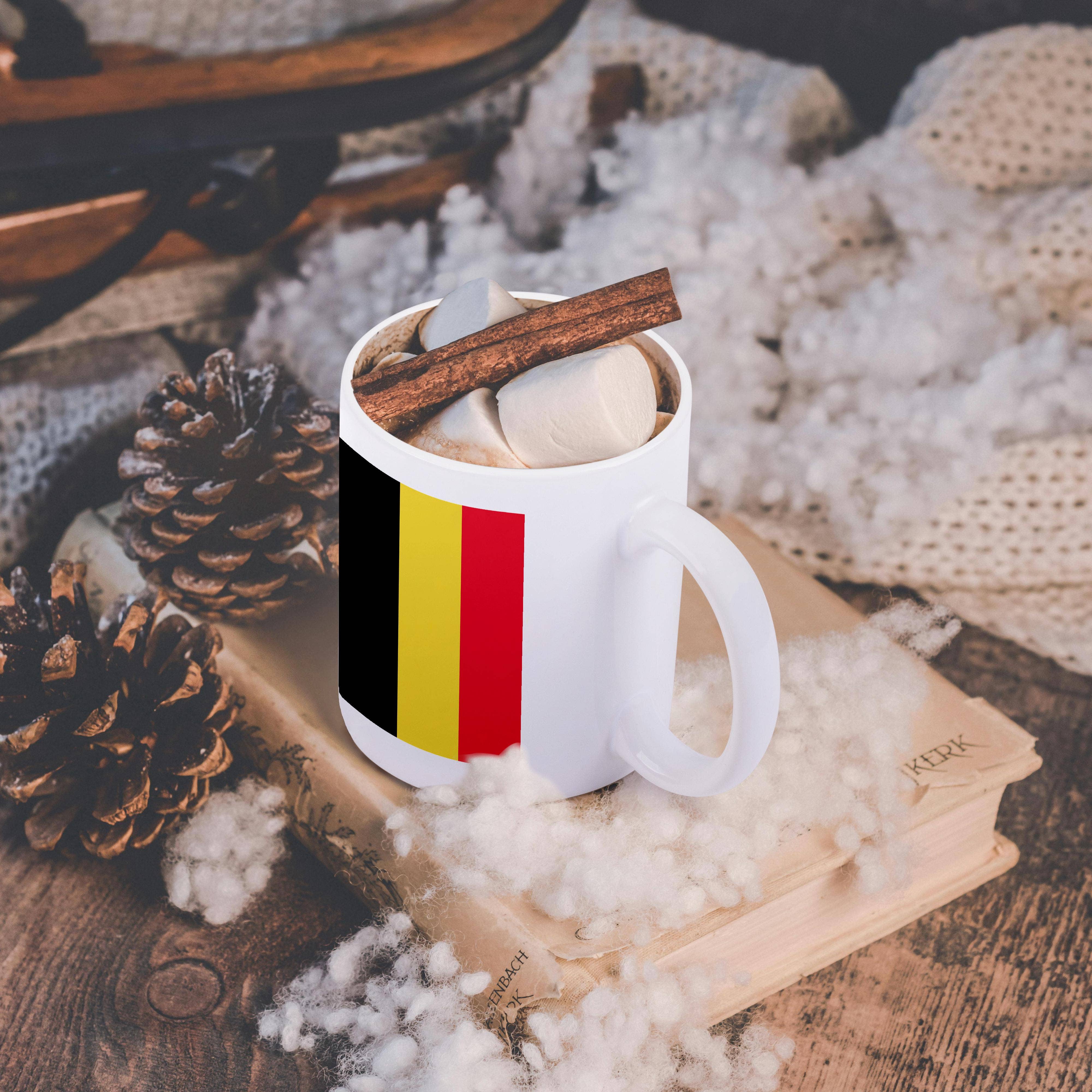 3dRose - Wholesale Coffee Mug - 3dRose, Flag of Belgium - Belgian vertical black yellow red stripes - European country national world flags, Mug11