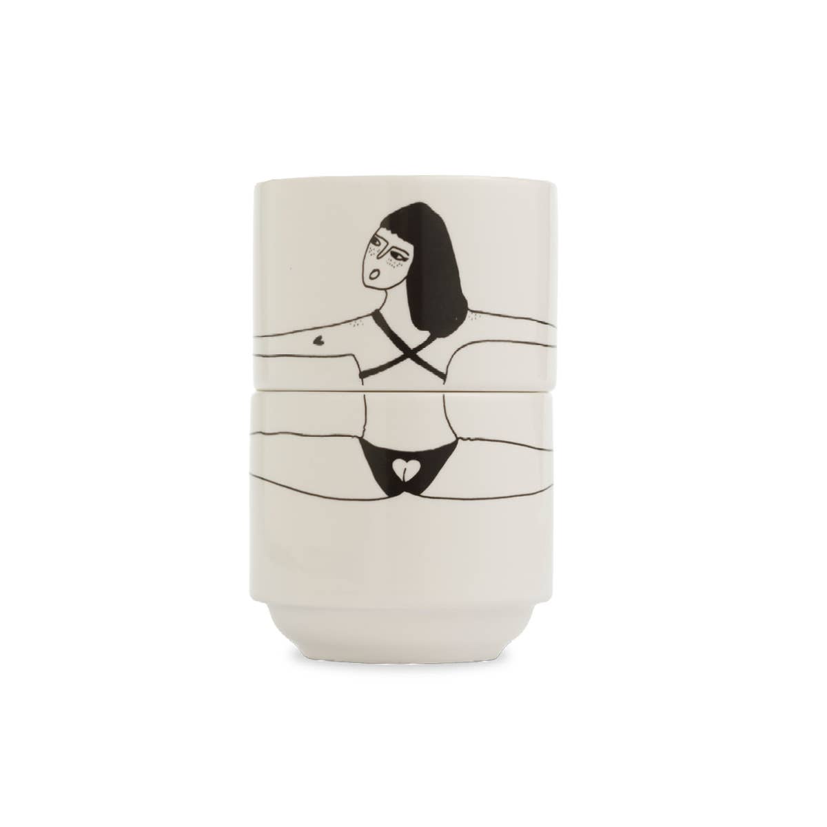helen b - Wholesale Coffee Mug - stackable mugs my favourite underwear (set*2)
