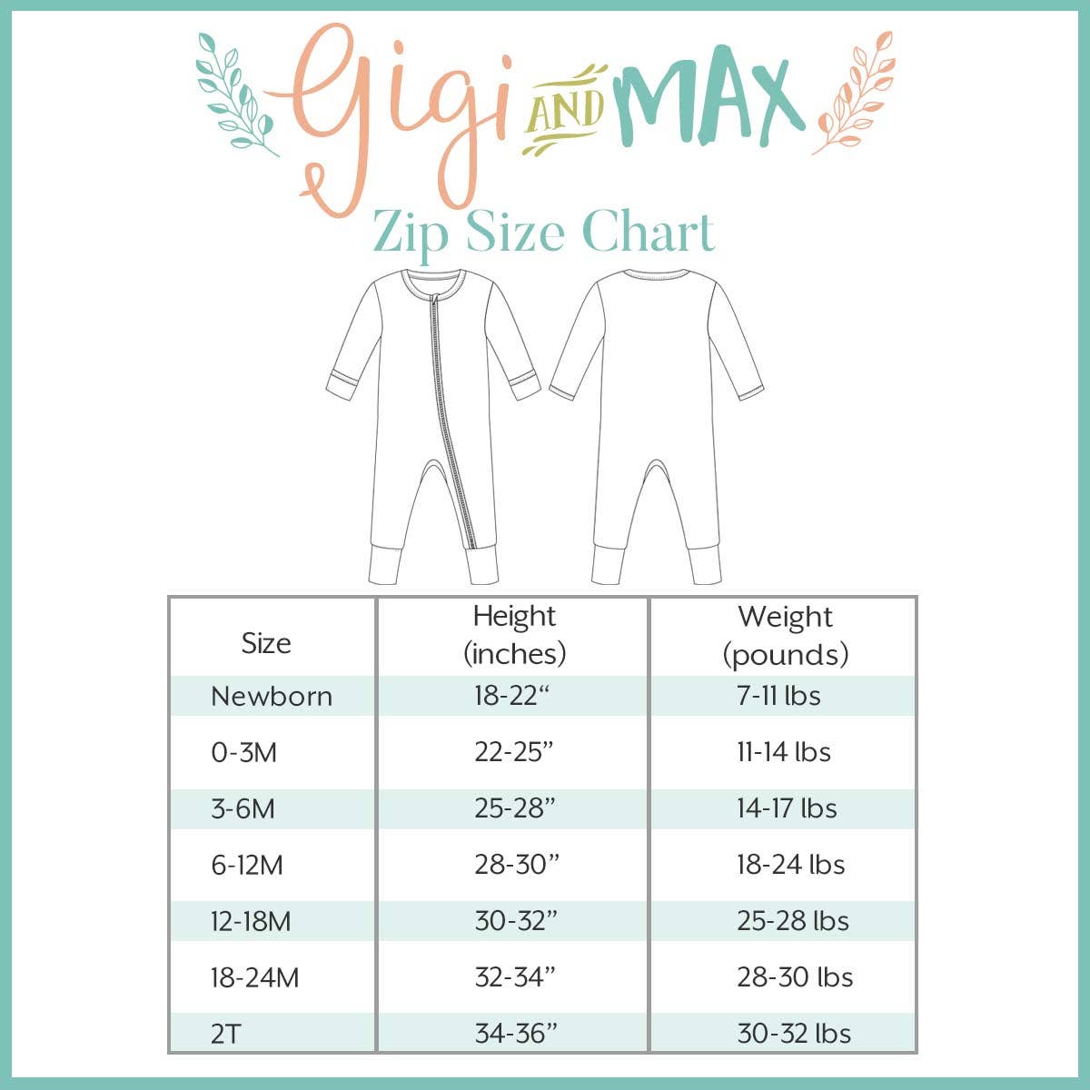 Gigi and Max - Wholesale Sleepsuit - Baby - Oakley Zip Bamboo Baby Pajama Sleepies Little Baby 15