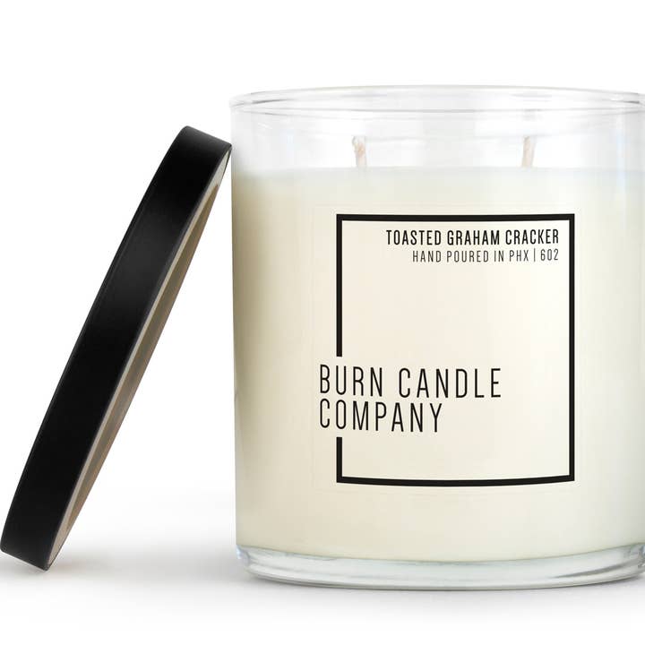 Toasted Graham Cracker | Dual Wick | 10 oz Glass Tumbler for wholesale by Burn Candle Company