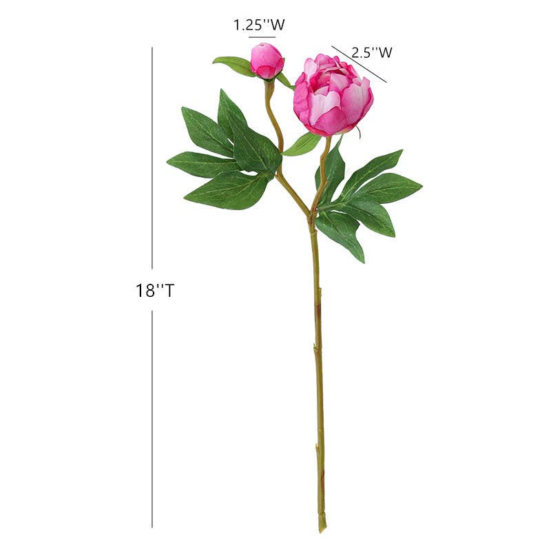 Sweet Home Deco - Wholesale Artificial Flowers - 26''T Silk Artificial Peony Spray, Spring Blooming Peonies 4