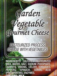 1115 4oz Garden Vegetable Cheese Bar, Shelf Stable for wholesale by Northwoods Food and Gift Enterprises