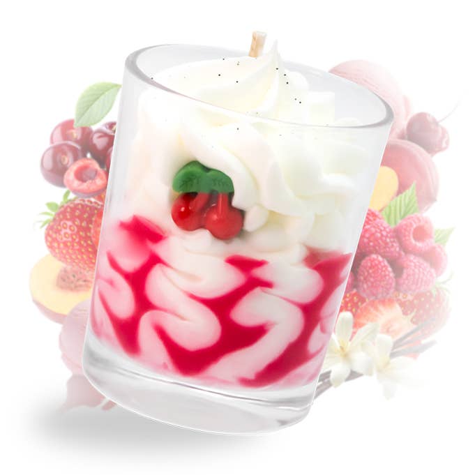 Small Chantilly cherry‑vanilla candle - Mother's Day for wholesale by Les Fées Mères