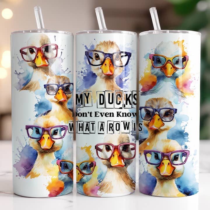 Funny - Ducks in a Row 20oz Tumbler for wholesale by Knotted Gypsy Designs