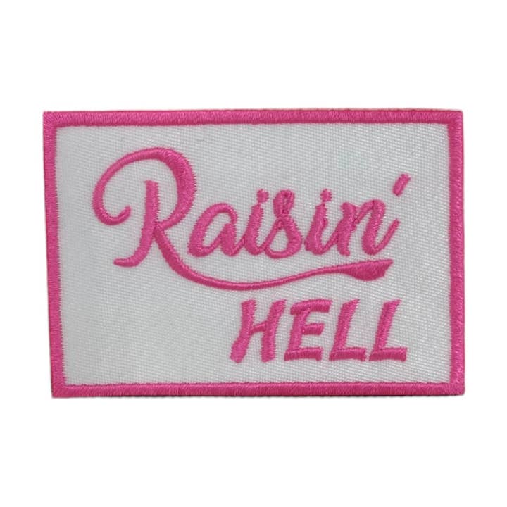 Raisin Hell, Rosa, Toppa Ricamata Termoadesiva per la vendita all'ingrosso da parte di Wholesale Applique
