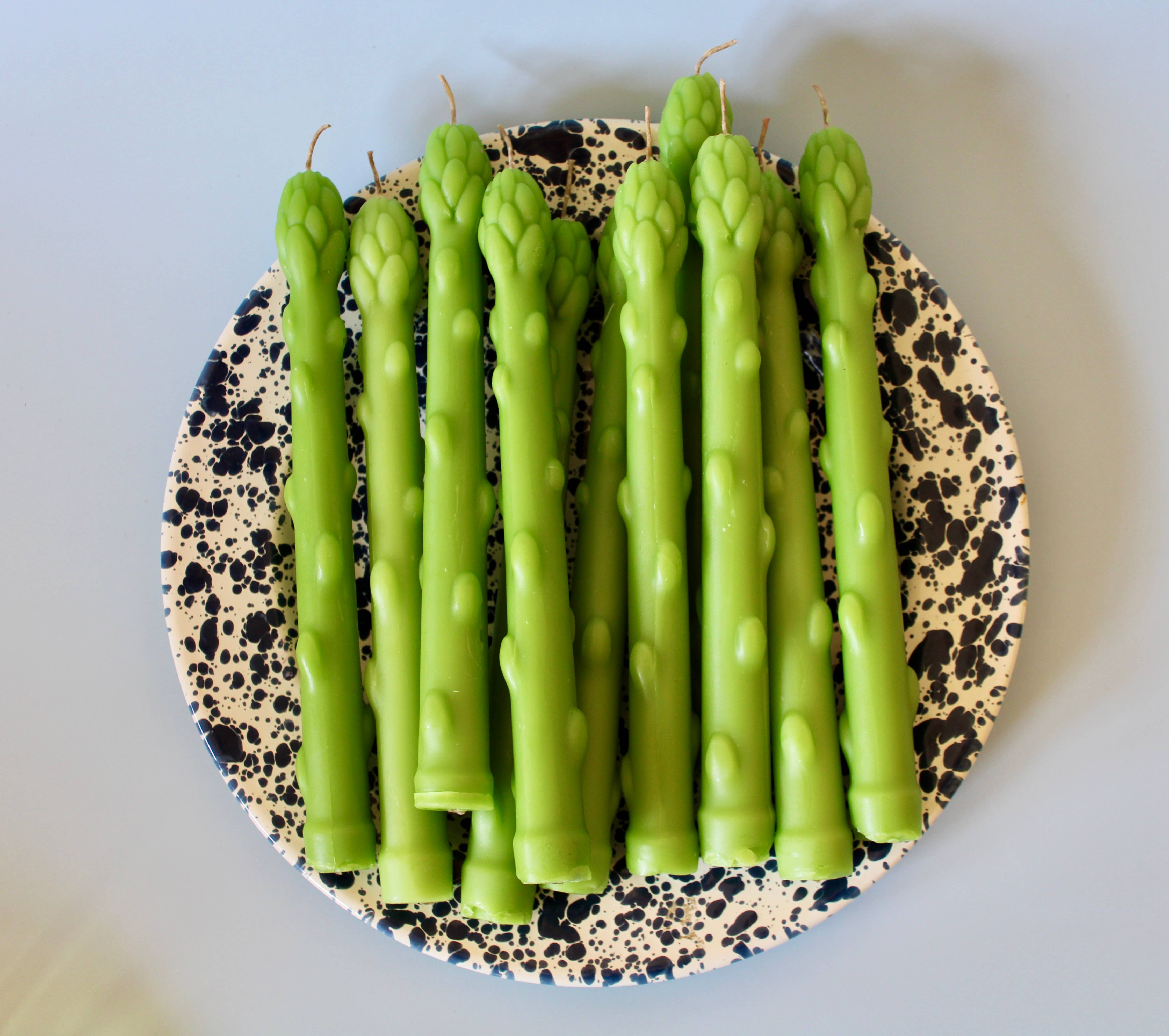 Wicksburgh - Wholesale Novelty Candle - Asparagus Taper Candle 100% Beeswax1