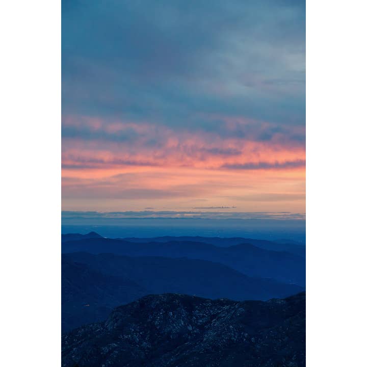 Sunset Over Sierra Nevadas - Mountain and Sky Wall Art for wholesale by Brooke T Ryan Photographic Art