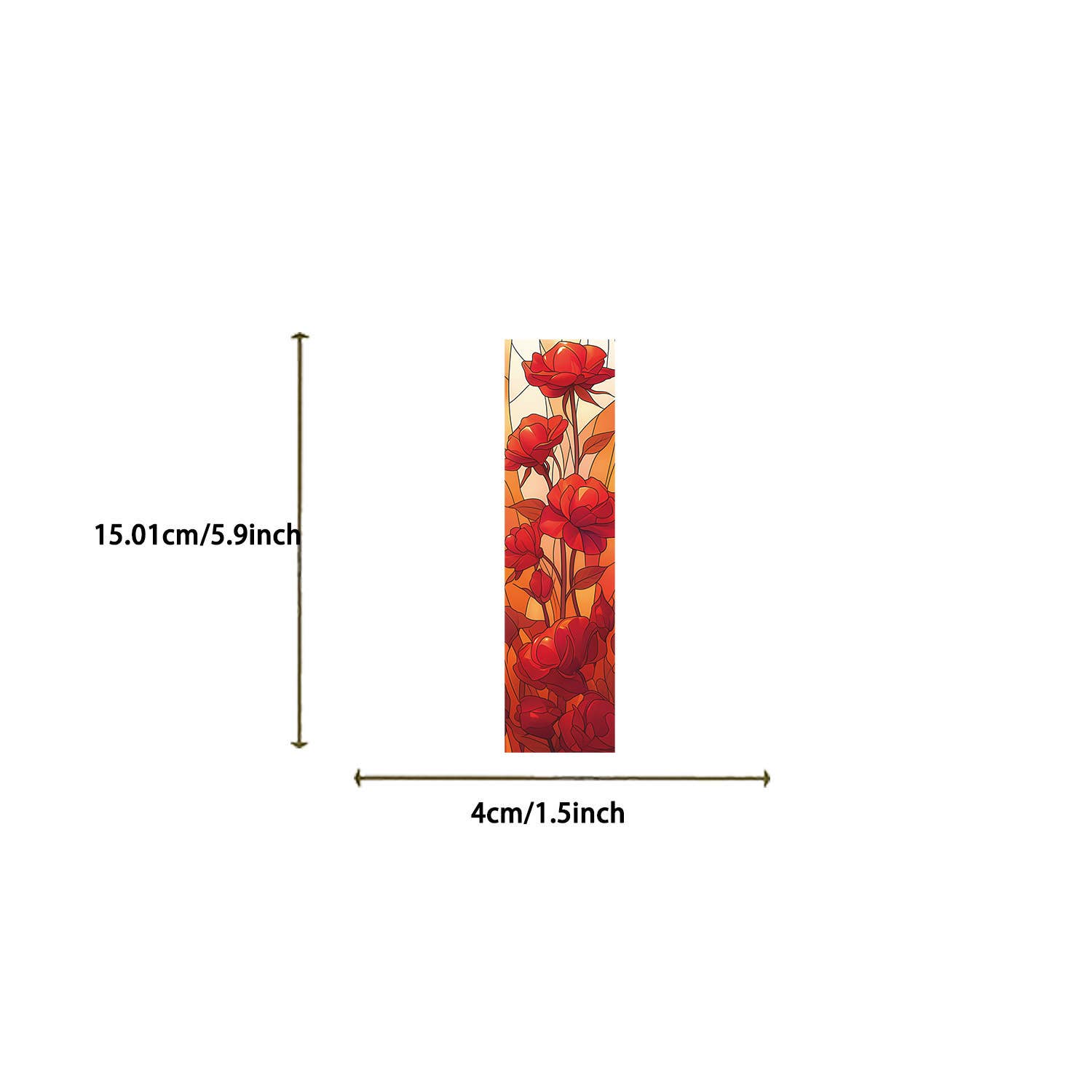 Magnifique Hearts - Wholesale Bookmark - Stained Glass Floral Bookmark – Bright, Bold & Botanical2