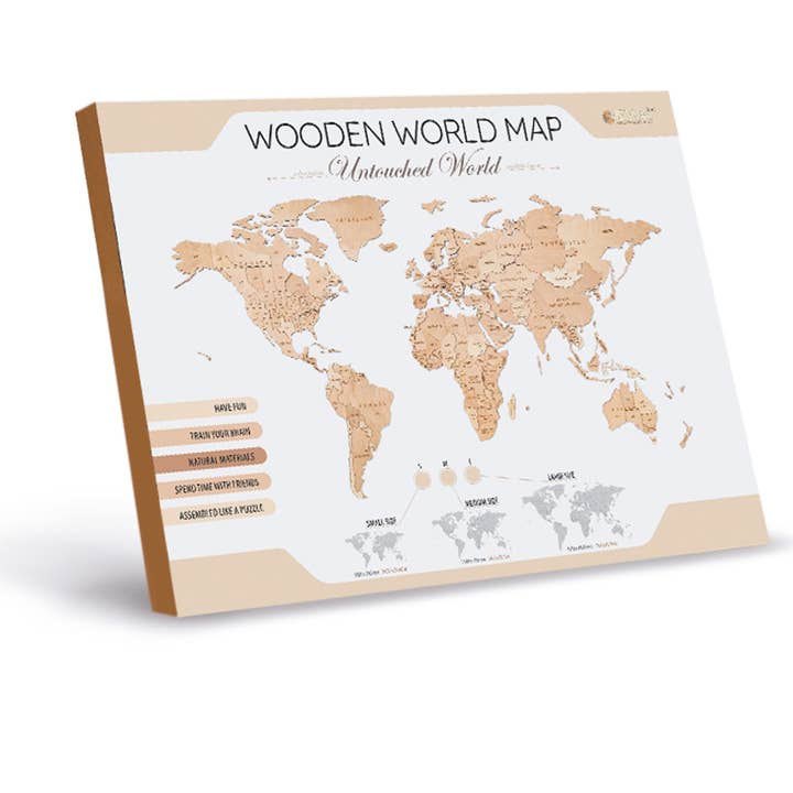 Graine Créative - Vendita all'ingrosso Puzzle - Bambini - Mappa del mondo in legno