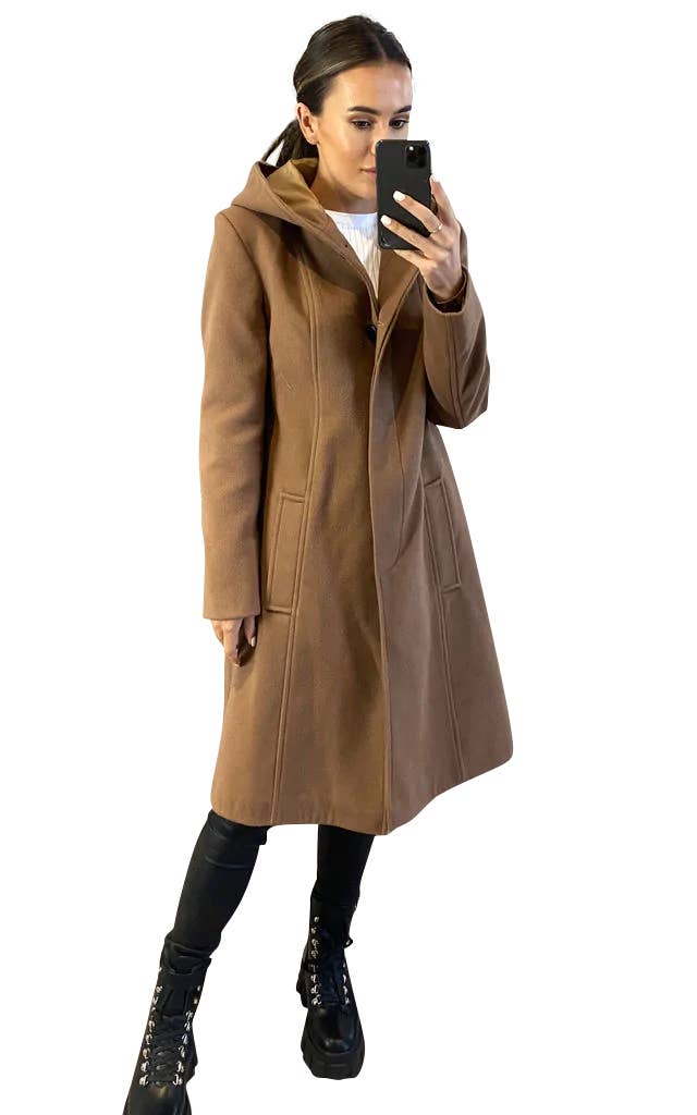 Anastasia - Vente Manteau – femme - Manteau d'hiver à capuche en fausse laine Anastasia Fashions8