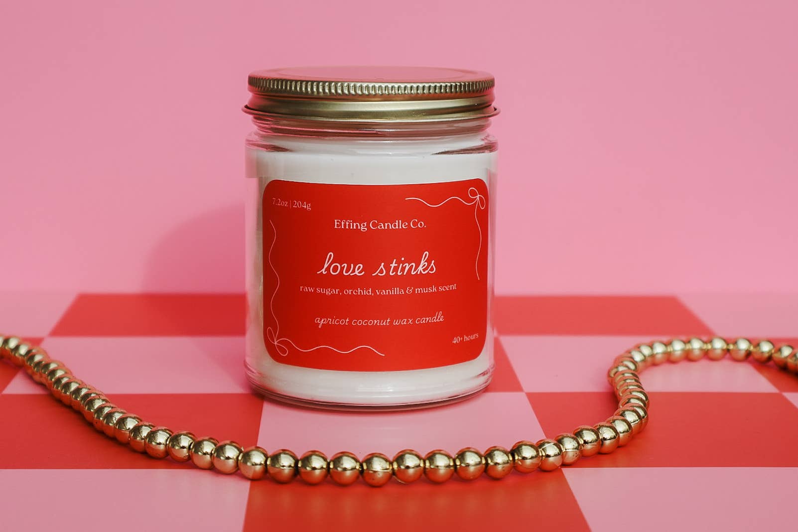 Effing Candle Co. - Wholesale Jar/Filled Candle - Love Stinks Anti-Valentine's Day Galentine's Day Candle 1