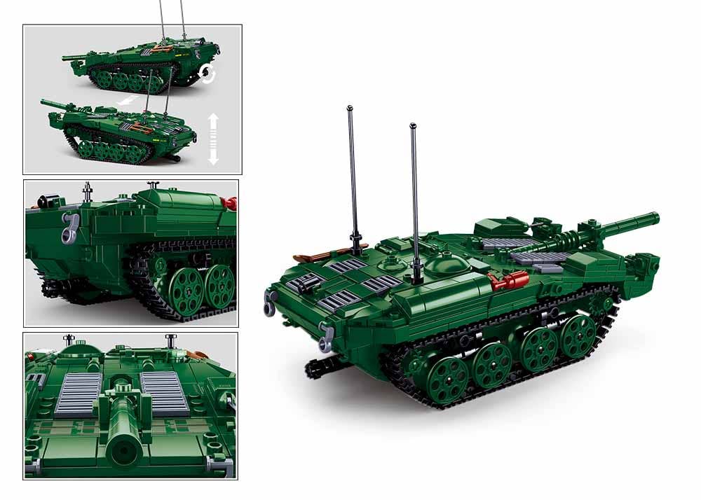 Sluban North America - Wholesale Build-a-Toy - Kids - Swedish STRV103 - Modern Battle Tank M38-B1010 - 692 Pcs4