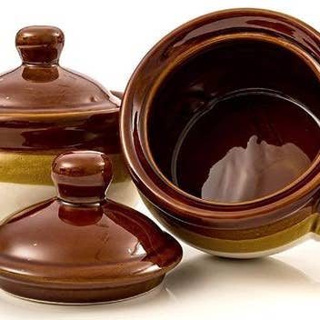 Kook - Wholesale Serve Bowl - Kook Puebla Ceramic French Onion Soup Crocks, Set of 4,15 oz2