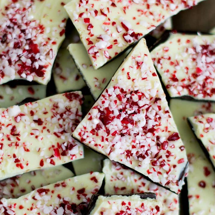 Four Brothers Chocolates - Wholesale Chocolate Covered Sweets - 1/2 lb. Pouch Peppermint Bark3