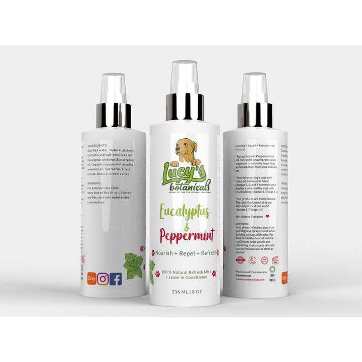 Lucy's Botanical's – Großhandel Haustierspray – Hund – Eukalyptus Pfefferminze Hund Pet Conditioning Mist