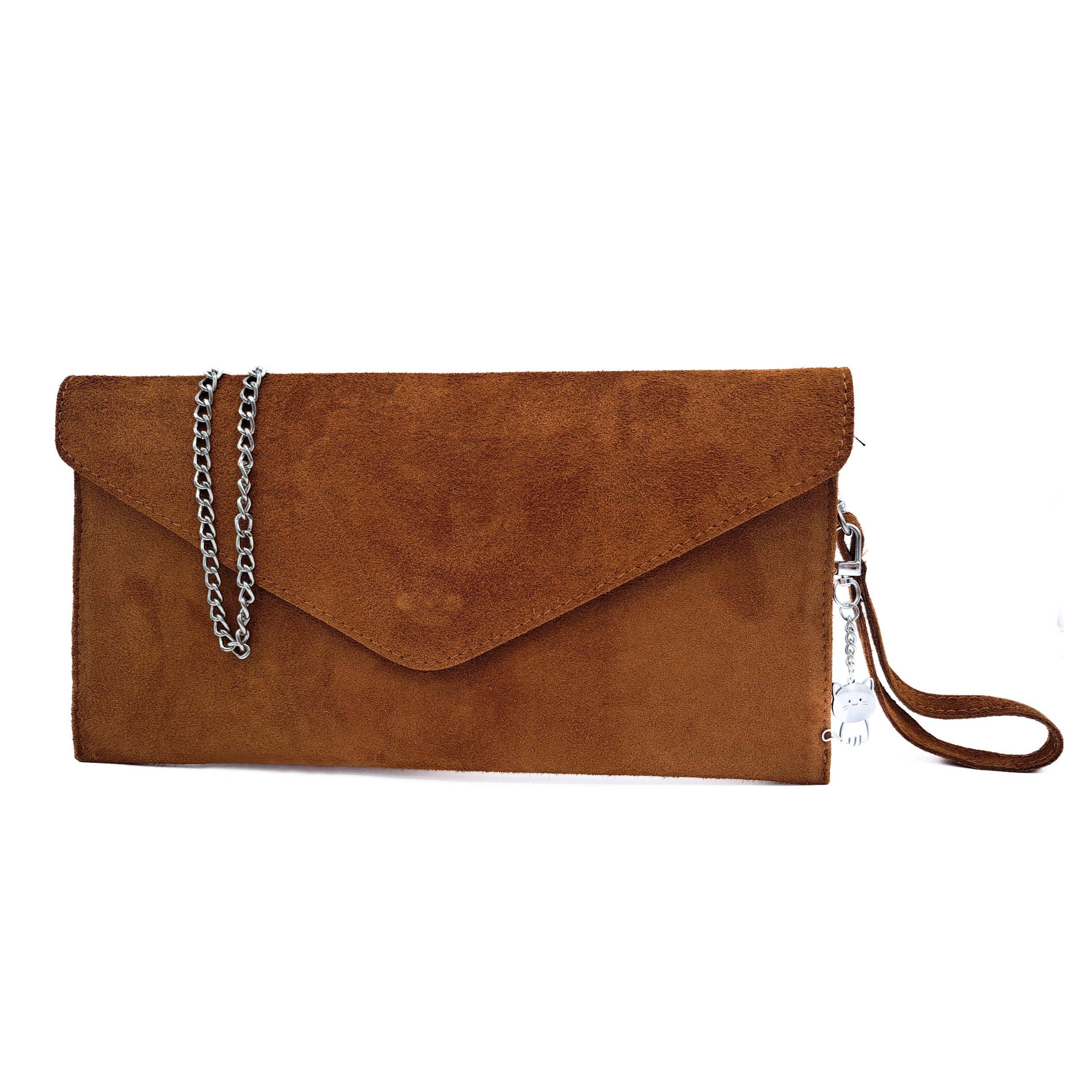 Ellas Trading - Wholesale Clutch Bag - Women's - Italian Suede Envelope Clutch Messenger Handbag19