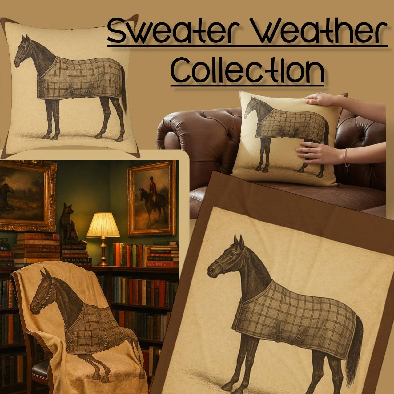 Equine & Design, LLC - Wholesale Throw Blanket - Vintage Sweater Weather Velveteen Plush Blanket – Cozy Throw2