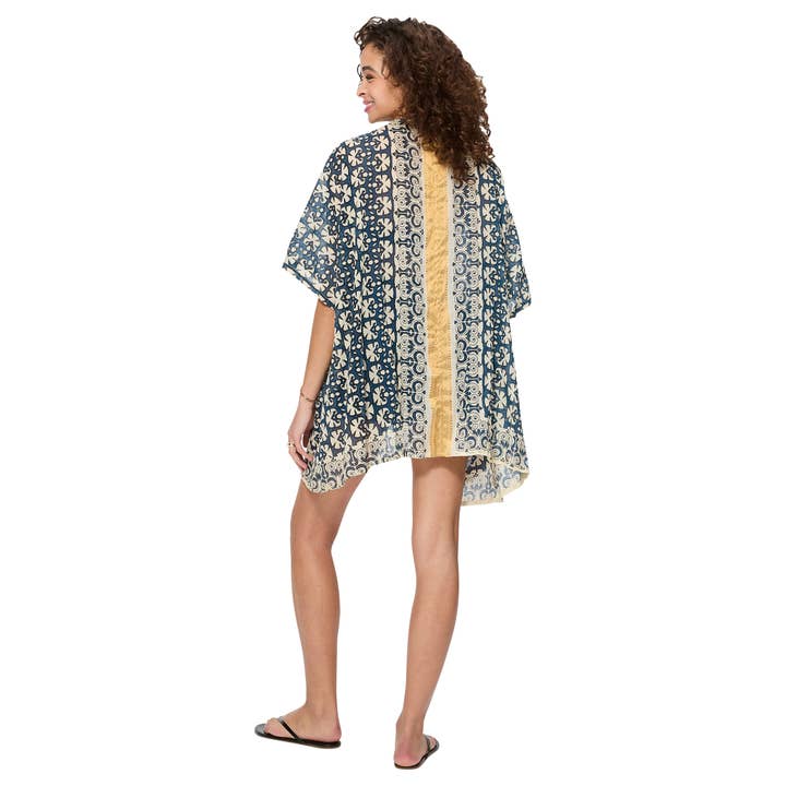 La Mano Boho - Wholesale Kimono - Women's - MID-LENGTH SUMMER KIMONO WITH SHORT SLEEVES KIM8504A1
