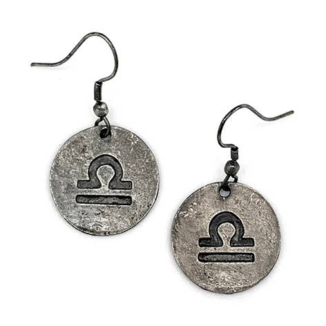Libra Zodiac tin Glyph øreringe for engroshandel hos Anju Jewelry