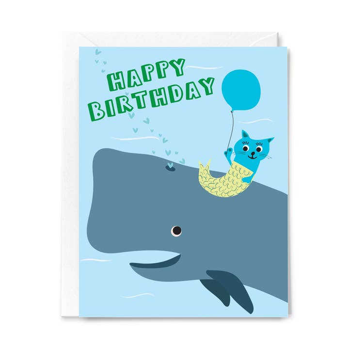 Happy Just Happy - Wholesale Birthday Card - Happy Birthday Whale of a Good Time Greeting Card0