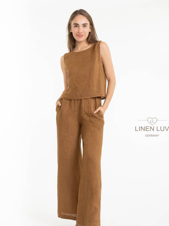 SS25 - Fransk Linne Topp Linen Luv (TP1629-26) för wholesale av LINEN LUV