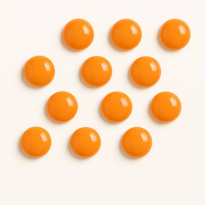 Factory Direct Craft - Wholesale Magnet - 1" Dia Mini Metal Button Magnets - Pack of 12 - Select Color15