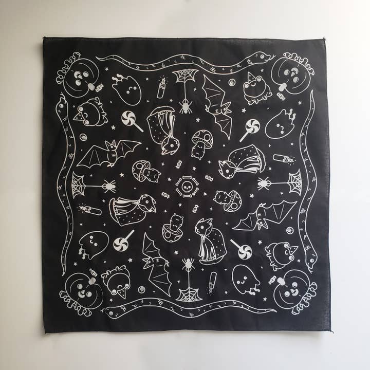 spooky doodle bandana for wholesale by These Things