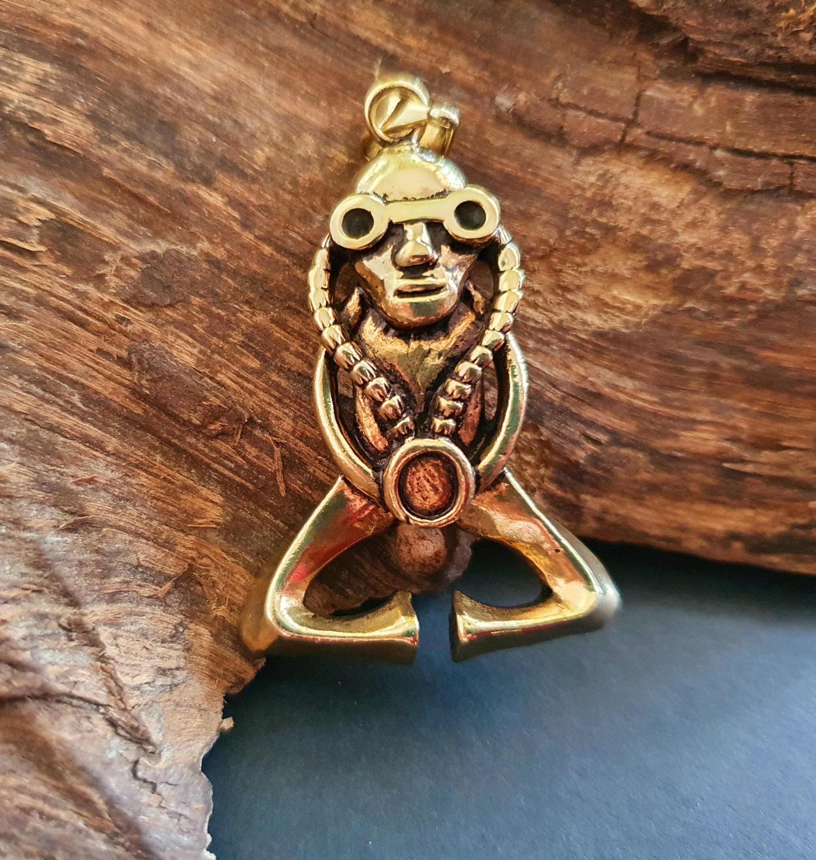 Kaali Boutique – wholesale Pendant/charm necklace – Steampunk Necklace / Brass / Punk / Sci-Fi / Cyberpunk / Boho / Aztec / Inca / Ethnic / Madmax / Third Eye / Illuminati / Mens necklace7
