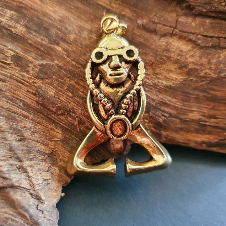Kaali Boutique – wholesale Pendant/charm necklace – Steampunk Necklace / Brass / Punk / Sci-Fi / Cyberpunk / Boho / Aztec / Inca / Ethnic / Madmax / Third Eye / Illuminati / Mens necklace7