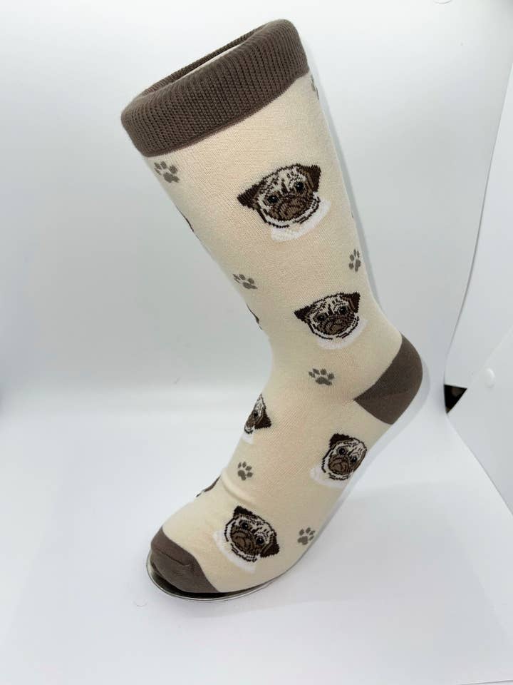 E&S Pets - Wholesale Socks - Unisex - Pug Socks - Fun Novelty Dog Socks - Unisex