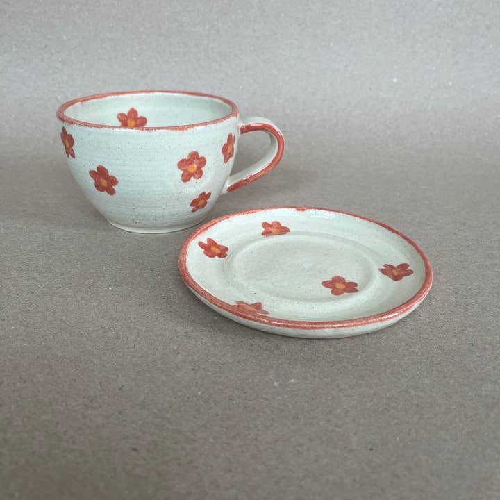 Ninth House Goods – Großhandel Teeservice – Blush Floral Tee-/Cappuccino-Set2