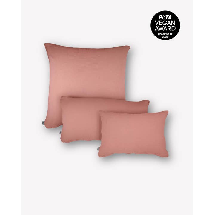 Musselin Pillow "Eliane" • Old Rose for wholesale by hutch&putch