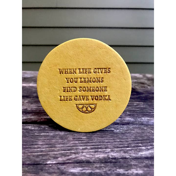 Leather Coaster - When Life Gives You Lemons for wholesale by Jimmyrockit