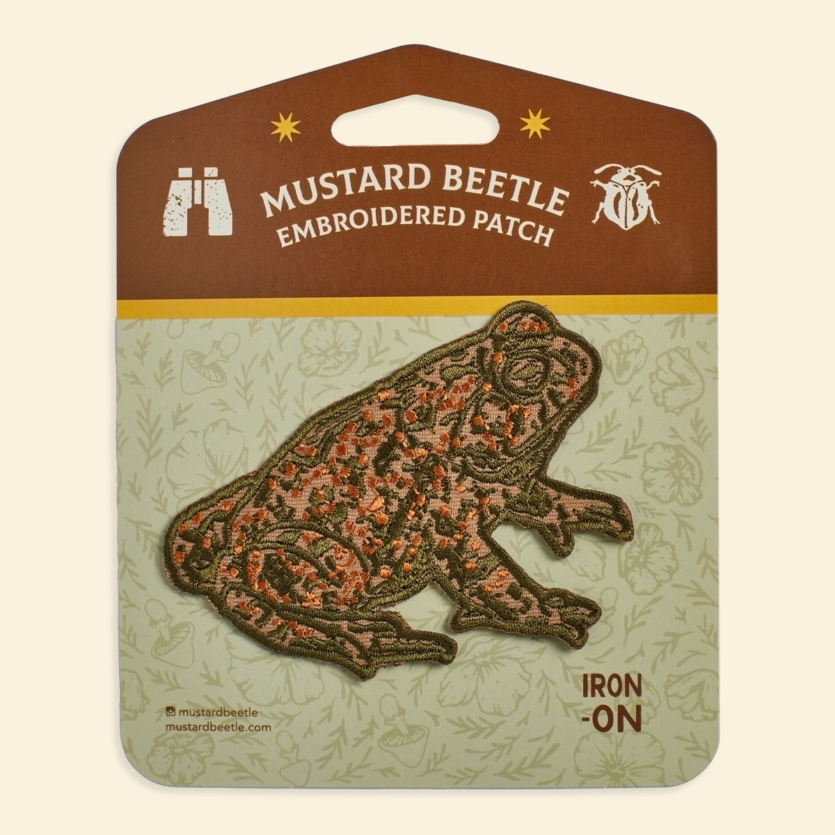 Mustard Beetle - Wholesale Patch - Iron on Patch: Toad1