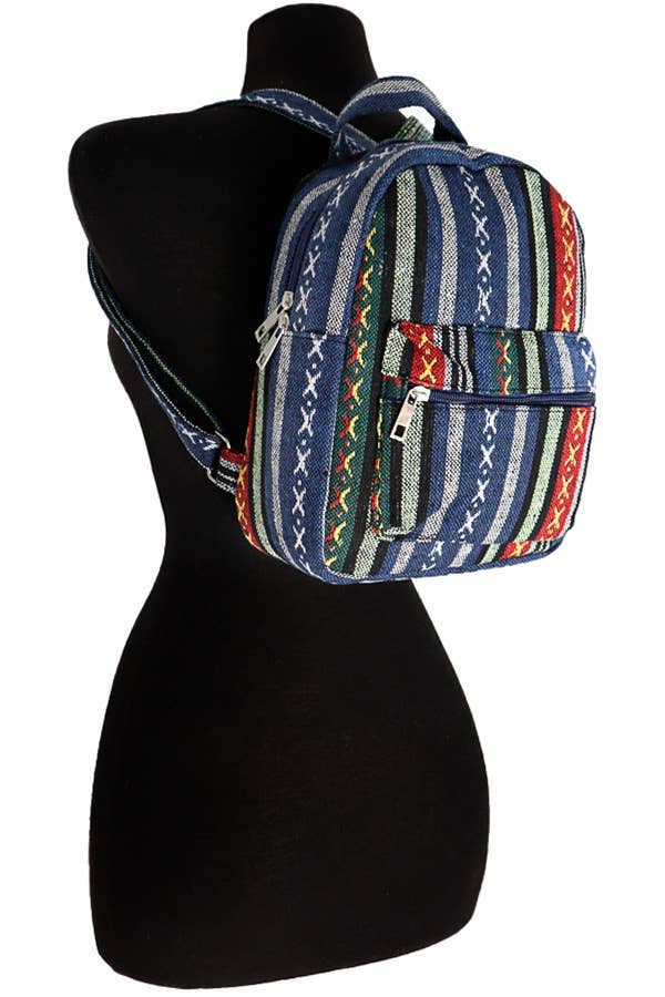 ASSORTED Navajo Boho Tribal Woven Backpack for wholesale on Faire7