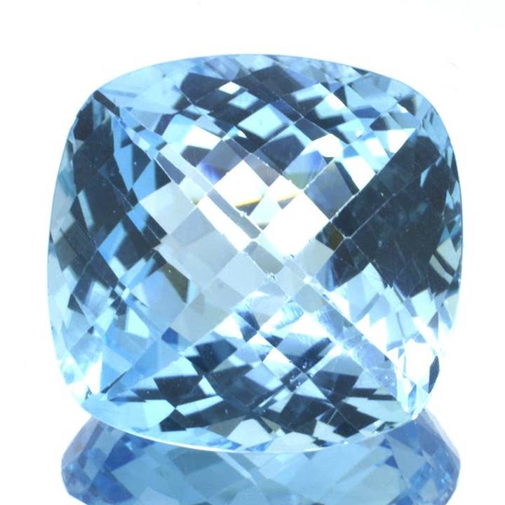 Topazio blu svizzero 30.48 ct Taglio cuscino per la vendita all'ingrosso da parte di Naturjoya