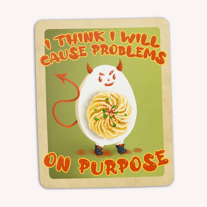 Deviled Egg Sticker for wholesale by BoyPilot Goods