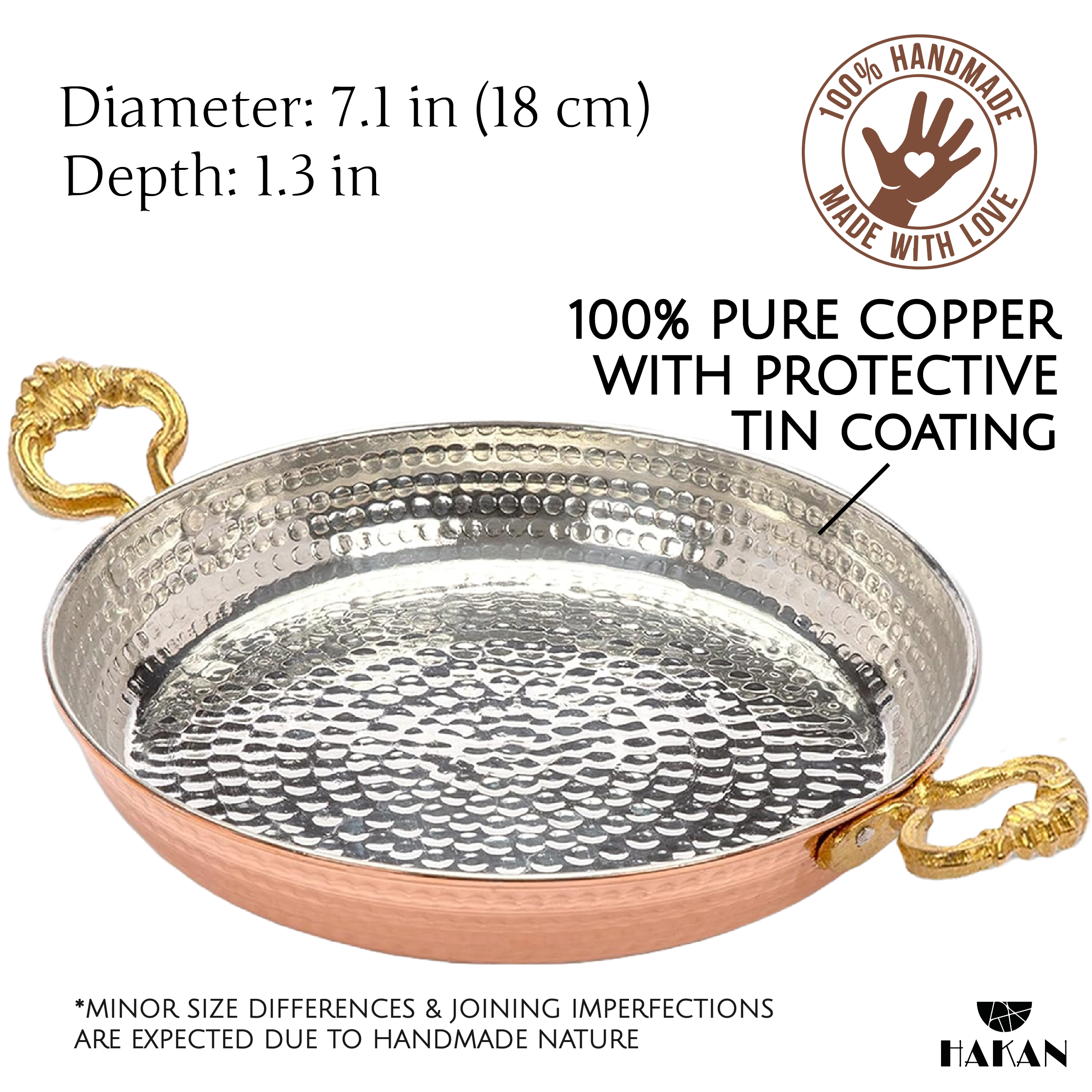 Hakan – Frigideira por atacado – Frigideira de Cobre Artesanal Hakan para Ovos, Pequena13