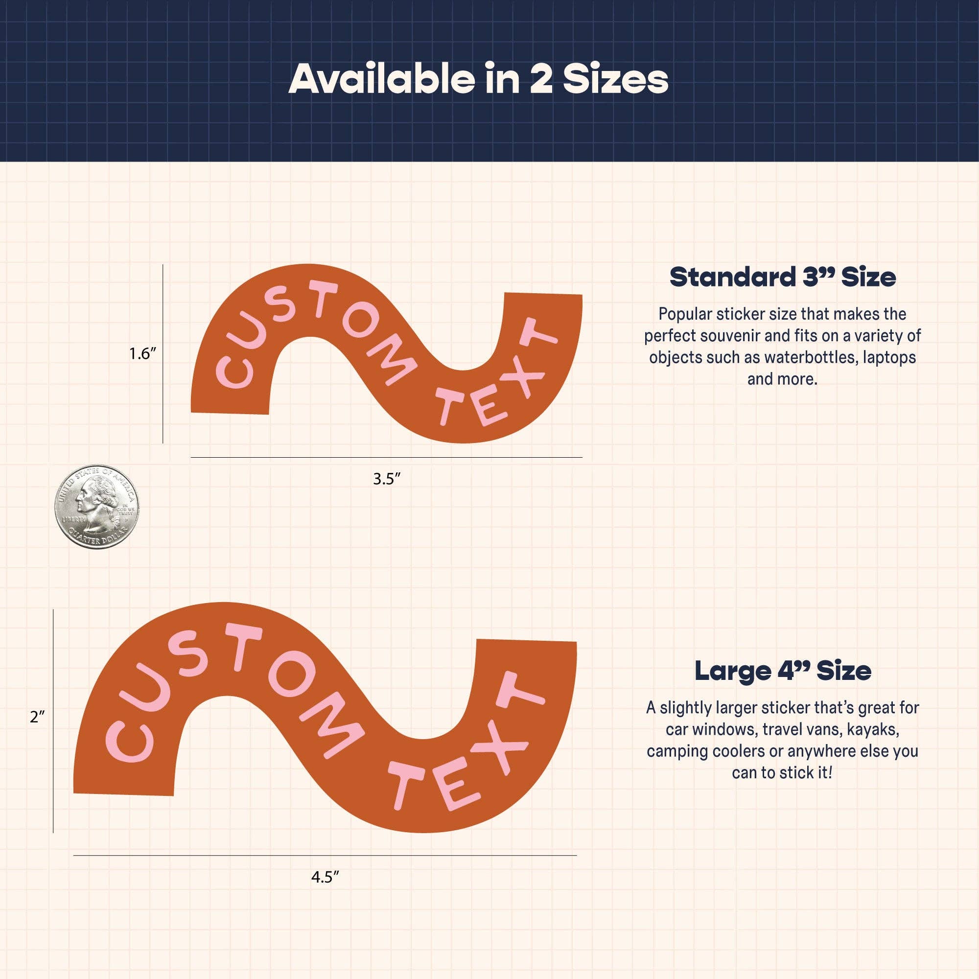 Endless August Supply Co. - Wholesale Sticker - Customizable Squiggle Sticker | Name Drop Vinyl Sticker3