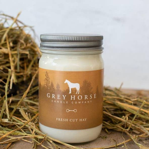 Grey Horse Candle Company - Wholesale Jar/Filled Candle - Fresh Cut Hay Soy Candle - SCENT OF THE MONTH
