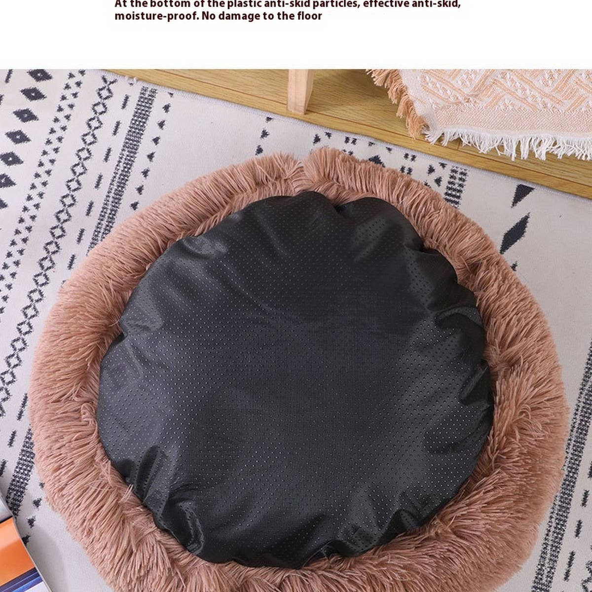 PAWPAWwholesale - Wholesale Pet Bed - Cat/Dog - Semi-Enclosed Cat Bed, Plush Round Pet Mat_CWMM527513