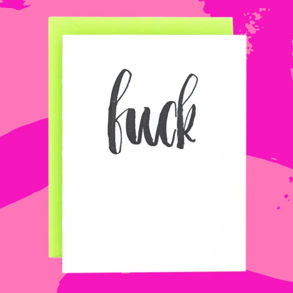 Fuck - Brush lettering Card for wholesale by Paper Epiphanies