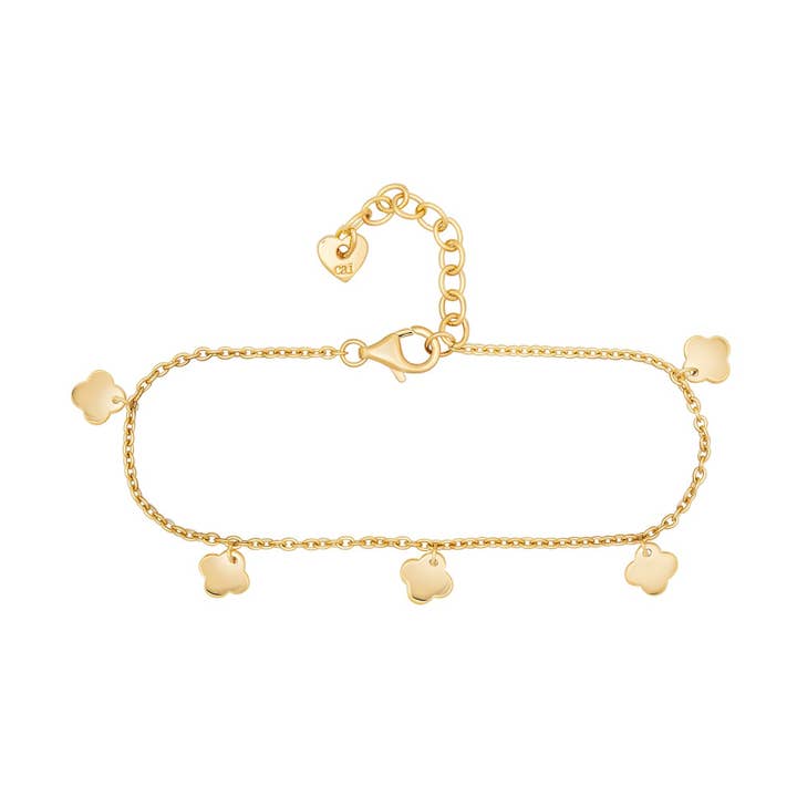 caï - Wholesale Charm/Dangle Bracelet - 925 silver plated clover/ clover pendant0