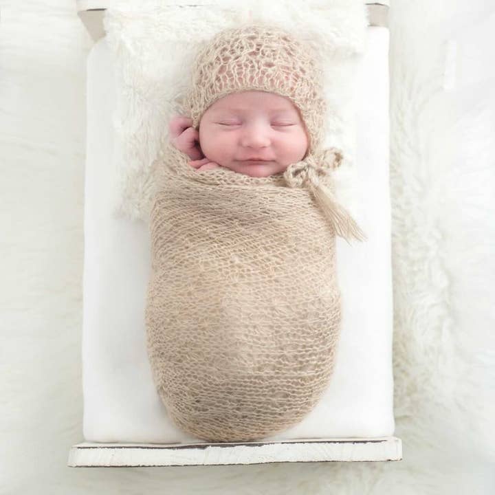 The Blueberry Hill – Großhandel Bettdecke – Kind & Baby – Tragetuch | Mohair Handgestrickte Babydecke