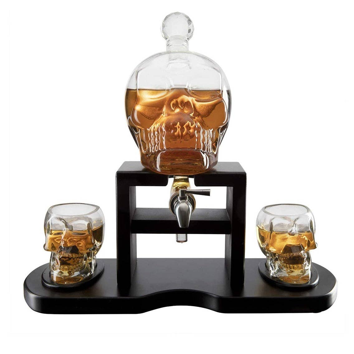 The Wine Savant /  Khen Glassware – wholesale Decanter – Skull Decanter Set & 2 Skull Glasses - 750mL - Halloween1